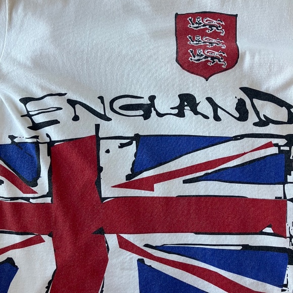 England Team Gear 1994 World Cup USA White Tee Sz Large - Picture 2 of 6